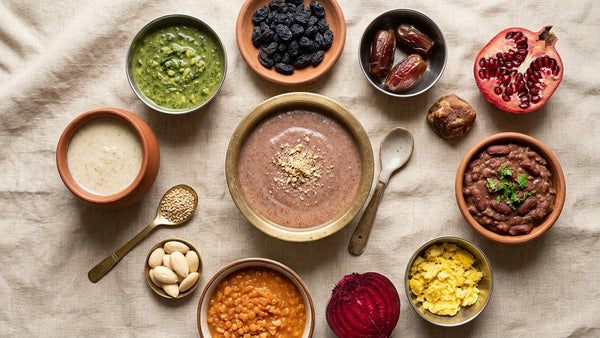 Infant foods high in iron — ragi, spinach dal, dates, jaggery and other Indian iron-rich foods