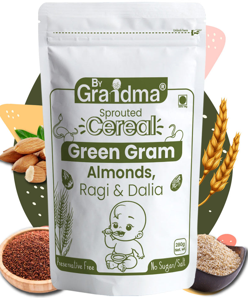 Ragi, Green Gram, Dalia Almonds Porridge Mix